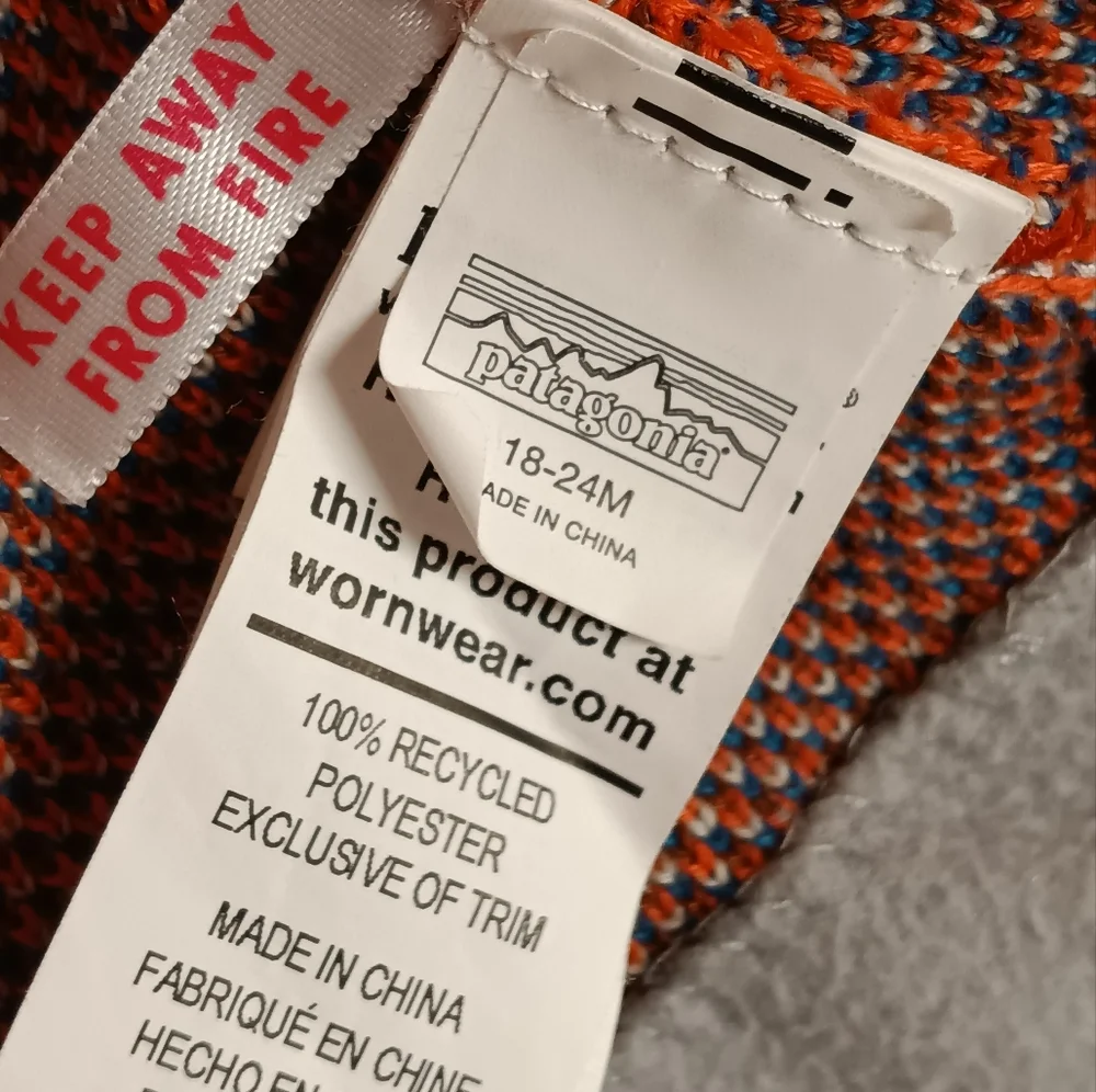 Patagonia Baby Animal Friends Beanie Fox Henna Brown 18-24 Months